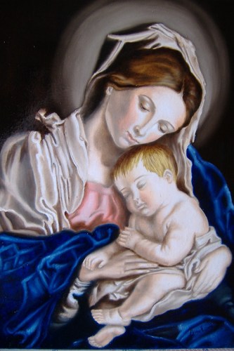 Giovanni Battista Salvi detto 'il Sassoferrato' - Madonna col Bambino